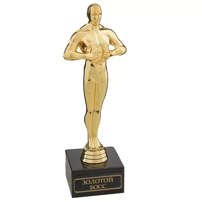 Оскар на камне «Золотой босс» 18 см. купить Минск +375447651009