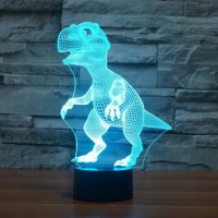 3D светильник «Динозаврик» от USB, 7 режимов цвета купить в Минске +375447651009