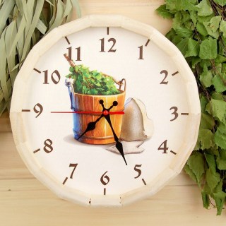 Банные часы- бочонок «С легким паром»  купить в Минске +375447651009