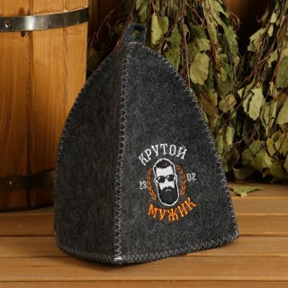 Банный набор «Крутой мужик» шапка, коврик, варежка купить в Минске +375447651009