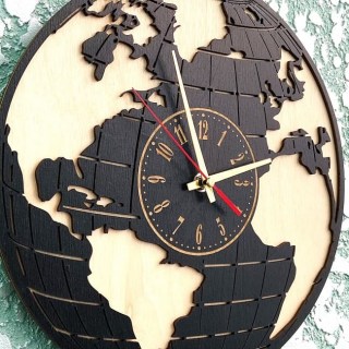 Деревянные настенные часы «Глобус» венге Минск +375447651009