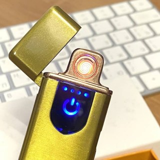 Электронная USB-зажигалка «LIGHTER» золотистая Минск +375447651009