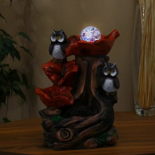 Фонтан декоративный «Две совы» световой  фото