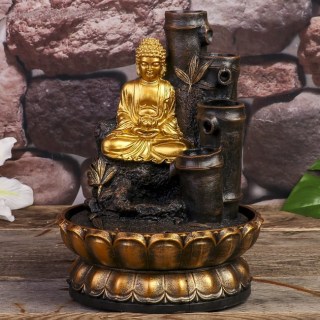 Фонтан декоративный «Золотой Будда» световой купить в Минске +375447651009