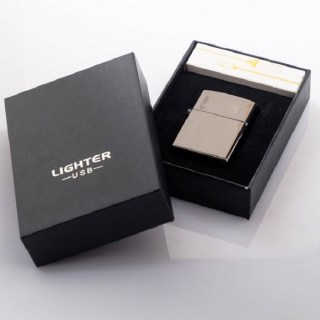 Импульсно-дуговая зажигалка USB черный хром Минск +375447651009