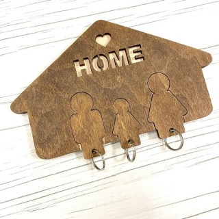 Ключница деревянная открытая «Home» 3 брелока купить в Минске +375447651009
