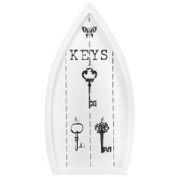 Ключница деревянная открытая «Лодка» цвет:белый Минск +375447651009