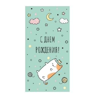 Конверт для денег котэ «С Днем рождения!» Минск +375447651009