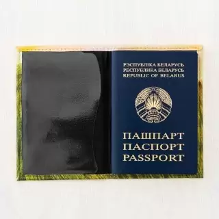 Кожаная обложка на паспорт «Девушка в поле» купить Минск +375447651009