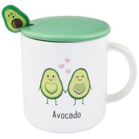 Кружка «Avocado love» с ложкой и крышкой купить в Минске +375447651009