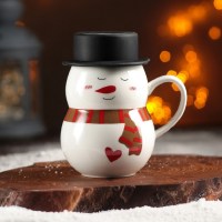 Кружка новогодняя «Снеговик в шляпе» микс купить в Минске +375447651009