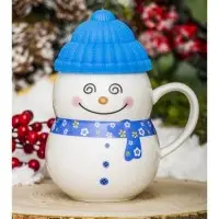 Кружка «Снеговичок» синяя шапка Минск +375447651009