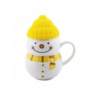 Кружка «Снеговичок» желтая шапка купить в Минске