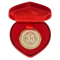 Купить медаль в бархатной коробке «Полотняная свадьба» 35 лет вместе Минск