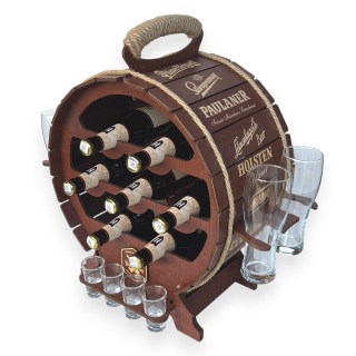 Мини-бар бочка для пива «Premium» с набором бокалов и рюмок фото