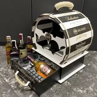 Мини-бар бочка «Whisky Exlusive» с набором стаканов и камней для виски Минск +375447651009