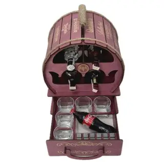 Мини-бар бочка Whisky «Glamorous» с набором аксессуаров для виски фото