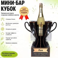 Мини‑бар кубок «Аня, Ты — лучшая!» с бокалами — именной подарок Минск +375447651009