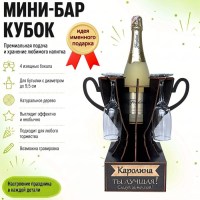 Мини‑бар‑кубок «Каролина, Ты — лучшая!» с бокалами — именной подарок Минск +375447651009