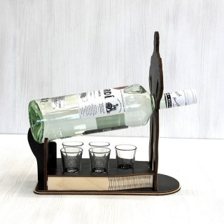 Мини-бар подставка для бутылки «Real Man» рюмки в комплекте Минск