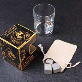 Набор для виски «Лев»: стакан с пулей, камни, мешочек коробке Минск +375447651009