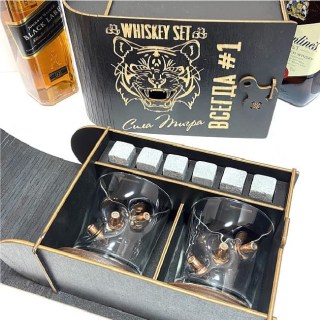 Набор для виски Непробиваемый «Сила тигра» стаканы с пулями Минск +375447651009
