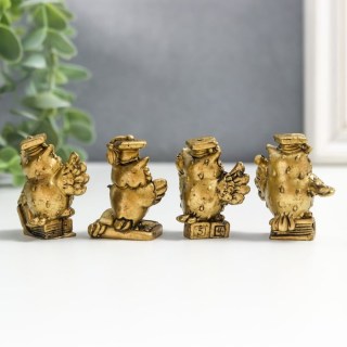 Набор интерьерных фигурок «Совушки» 4 шт фото