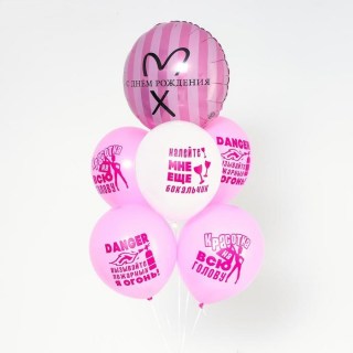 Набор шаров «В день рождения красотке» 6 штук купить в Минске +375447651009