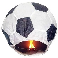Небесный фонарик «Футбольный мяч» черный 1 м Минск