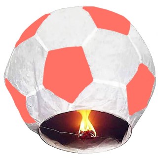 Небесный фонарик «Футбольный мяч» терракотовый 1 м  Минск
