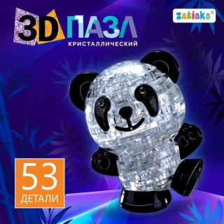 Объемный 3D пазл «Панда» 53 детали цвет: микс купить