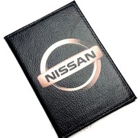 Обложка для автодокументов «NISSAN» из натуральной кожи Минск +375447651009