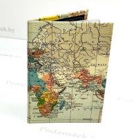 Кожаная обложка для автодокументов «Карта мира» Минск +375447651009