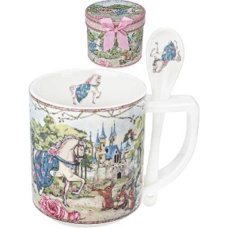 Оригинальная кружка с ложкой «Грациозная лошадь» в подарочной упаковке фото