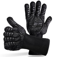 Перчатки для барбекю жаропрочные в комплекте 2 штуки( черные) купить в Минске +375447651009