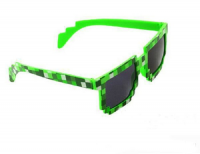 Пиксельные очки Minecraft  зеленые купить в Минске +375447651009