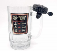 Пивной бокал со звонком «Beer me» 0,5 л. купить в Минске +375447651009