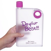 Плоская бутылка для воды «DO your Best» фиолетовая купить Минск