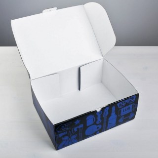 Подарочная коробка «Best man» синяя 30 × 23 × 12 см купить в Минске +375447651009