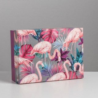 Подарочная коробка «Фламинго» 21 × 15 × 7 см купить в Минске +375447651009