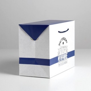 Подарочная коробка-пакет  «Лучшему мужчине» 28 × 13 × 20 см купить в Минске +375447651009