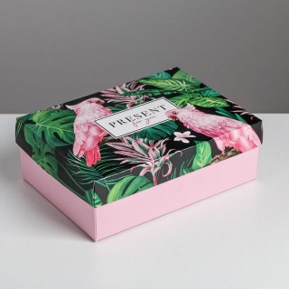 Подарочная коробка «Розовый какаду» 21 × 15 × 7 см купить в Минске +375447651009