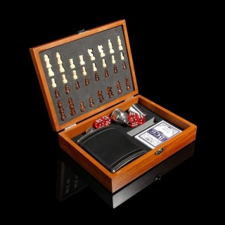 Подарочный игровой набор с фляжкой «Магнат» в шкатулке купить в Минске +375447651009