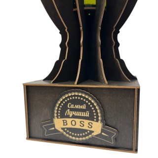 Кубок мини‑бар «Лучший BOSS» с рюмками и подставкой под бутылку фото