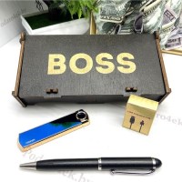Подарочный набор «BOSS» USB зажигалка+ ручка Минск +375447651009