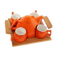 Подарочный набор для чая на 4 персоны оранжевый купить в Минске +375447651009