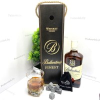 Подарочный набор для виски «Ballantines» со стаканом и камнями купить Минск +375447651009