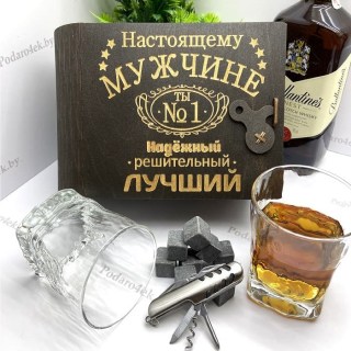 Подарочный набор для виски «Мужчина №1» на 2 персоны с мультитулом Минск +375447651009