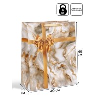 Подарочный пакет «Золотой бант» 40×49×19 см Минск +375447651009