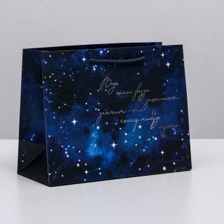 Подарочный пакет «Звездное небо» 23 × 18 × 10 см купить в Минске +375447651009
